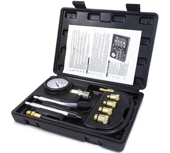 Изображение товара Индикатор компрессии бензинового двигателя Forcekraft FK-908G1 набор 8 предметов 50440