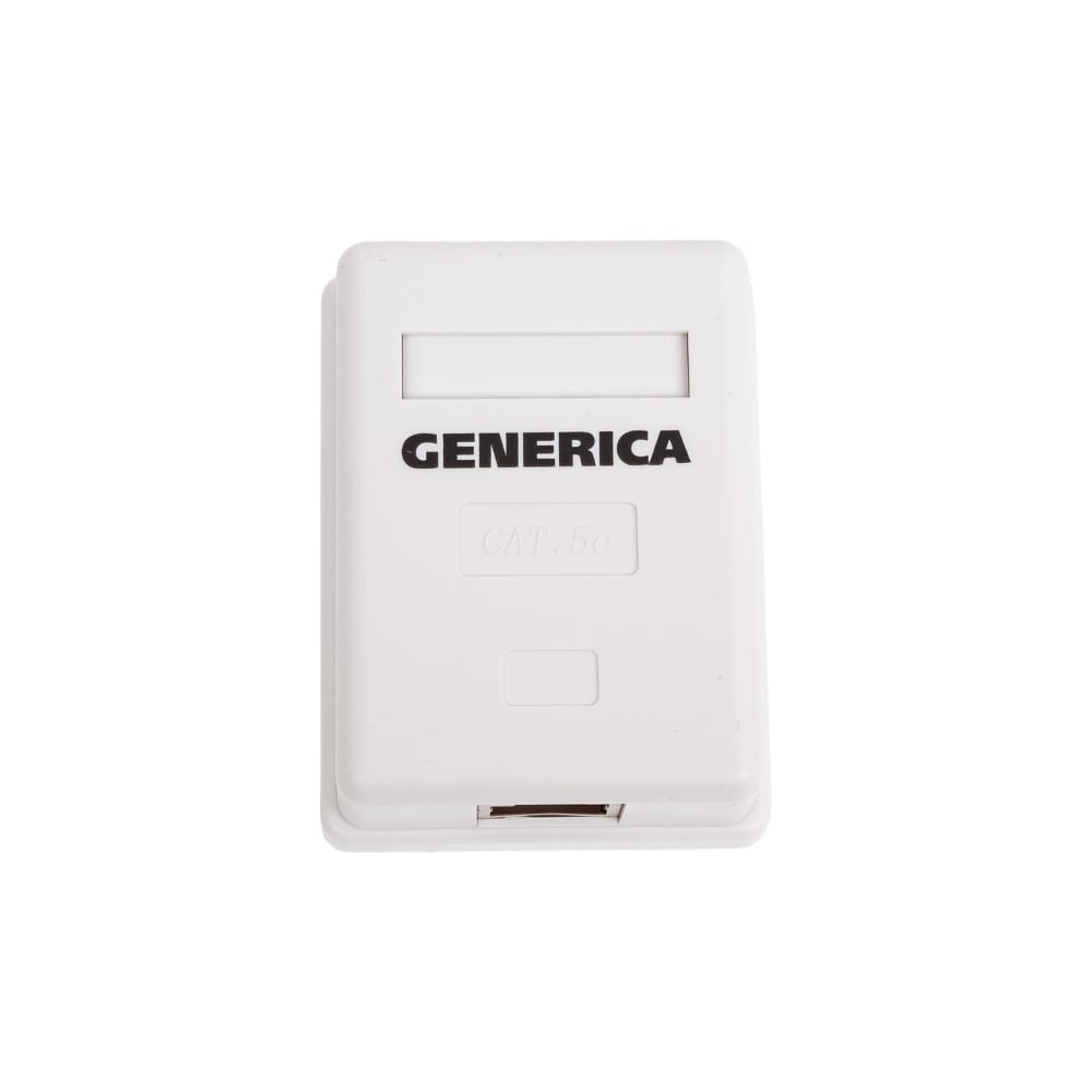 Изображение товара Информационная настенная розетка GENERICA RJ45 категория 5Е белая для Ethernet сетей