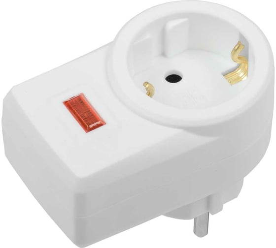 Изображение товара Сетевой фильтр IEK СФ-01 1 место, 2P+PE, 16А, белый WFP10-16-01-K01