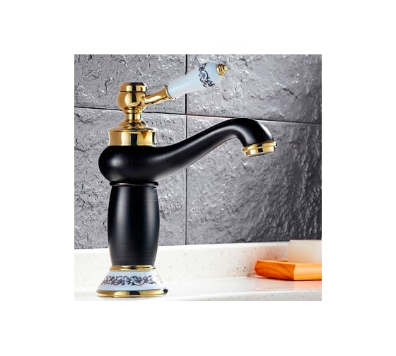 Изображение товара Смеситель для умывальника MATRIX SMF-323270/BK ретро, черный 5631