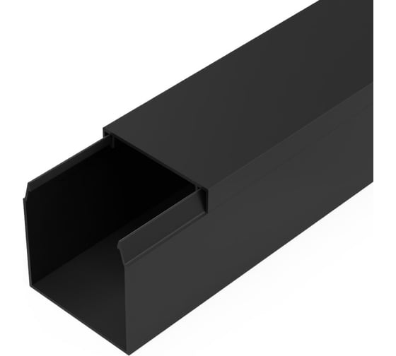 Изображение товара Кабель-канал Промрукав черный 2-й замок в п/э 40x40 2м PR03.0216