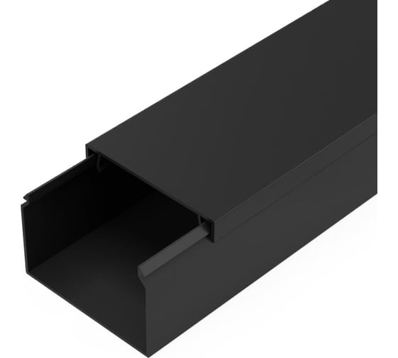 Изображение товара Кабель-канал Промрукав черный 2-й замок в п/э 60x40 2м PR03.0217