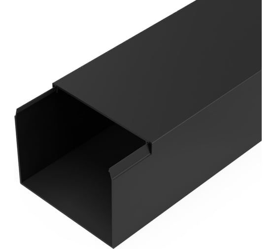 Изображение товара Кабель-канал Промрукав черный 2-й замок в п/э 80x60 2м PR03.0220