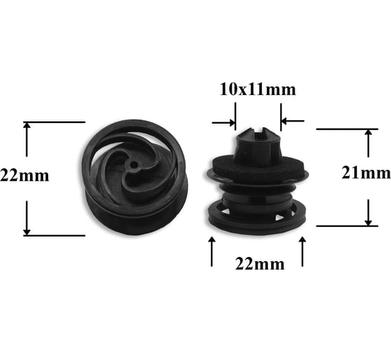 Изображение товара Автокрепеж для Seat VAG 10 шт 3B0868243 КрепАвто 0293