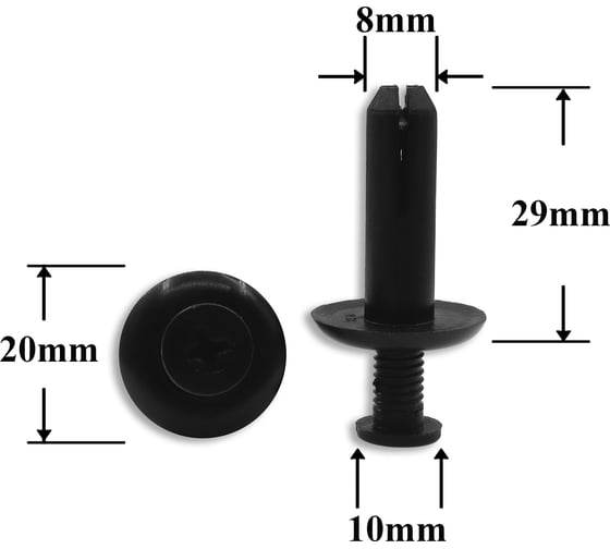 Изображение товара Автокрепеж для Mitsubishi 10 шт MR138807 КрепАвто 0404