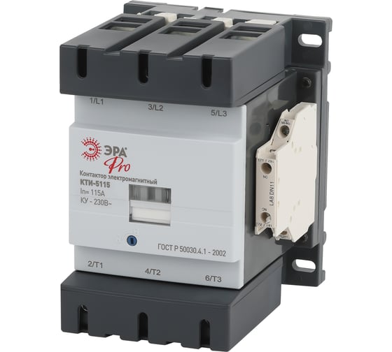 Изображение товара Контактор ЭРА КТИ5115 PRO KKT5011523010E 115А 230В/АС3 Б0054920