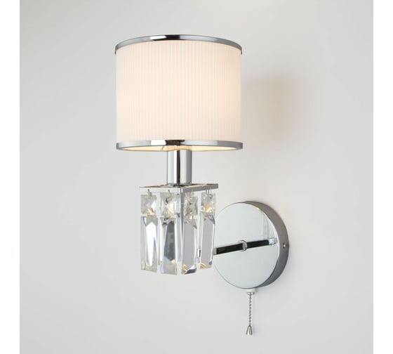 Изображение товара Настенный светильник Eurosvet 10099 1 хром прозрачный хрусталь Strotskis (новый абажур) a056960