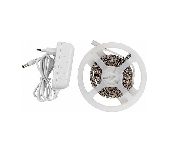 Изображение товара Лента светодиодная General Lighting Systems GLS-5050-30-7.2-12-IP20-PRO-6-5-KIT, 5 метров с адаптером, 7,2Вт/м, 12В, SMD5050, 10мм, 30 диодов/м, 12 Лм/чип, IP20, 6500К - холодный белый 502022