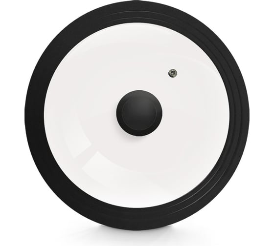 Изображение товара Стеклянная крышка Ladina силиконовый обод, пароотвод, силиконовая ручка, Д 22/24/26 см 90004