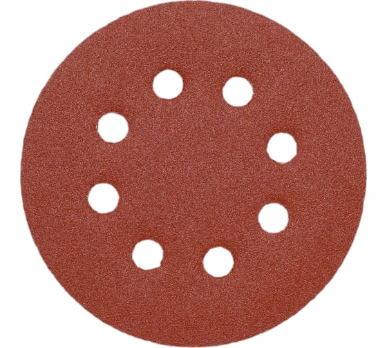 Изображение товара Диск абразивный на липучке 8 отверстий, 125 мм, Р100, 100 шт Strong СТУ-20100100