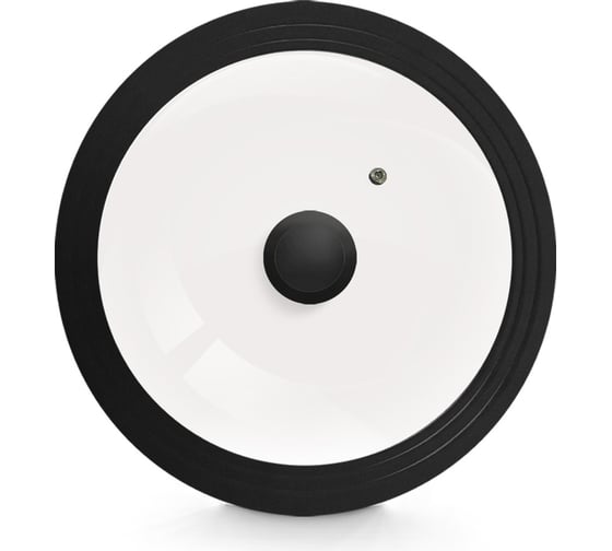 Изображение товара Стеклянная крышка Ladina силиконовый обод, пароотвод, силиконовая ручка, Д 24/26/28 см 90005