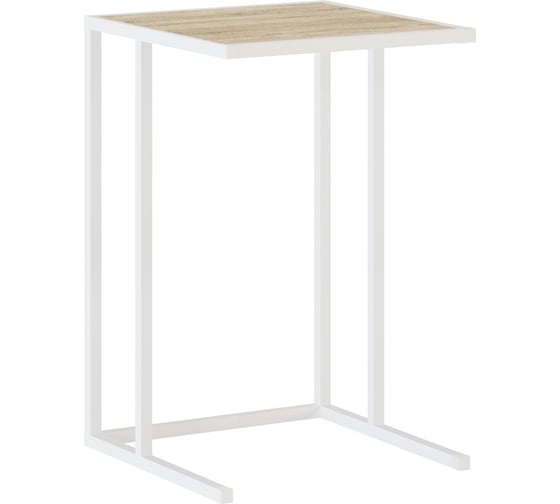 Изображение товара Журнальный стол НАЙДИ МИНИ, белый муар, ЛДСП дуб сонома LTBED-533025