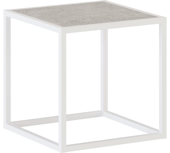 Изображение товара Стеллаж НАЙДИ 1, 400x400x400 мм, белый муар, ЛДСП метрополитан грей LS1-5302