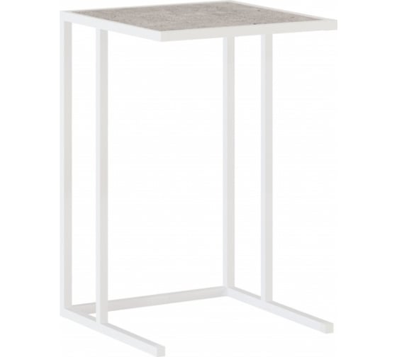 Изображение товара Журнальный стол НАЙДИ МИНИ, белый муар, ЛДСП метрополитан грей LTBED-5302