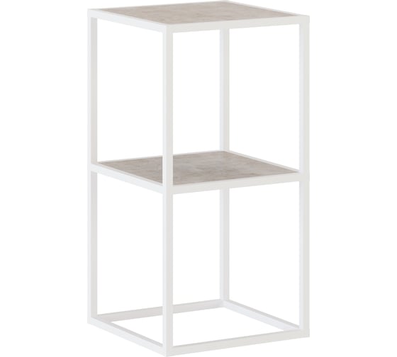 Изображение товара Стеллаж НАЙДИ 2, 400x400x782 мм, белый муар, ЛДСП дуб сонома LS2-533025