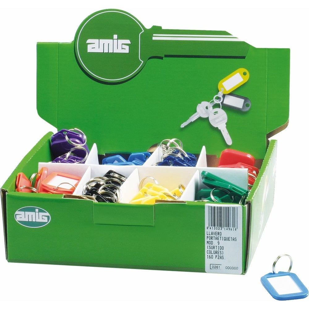 Изображение товара Брелок-этикетка для ключей AMIG 160 шт в коробке модель 9