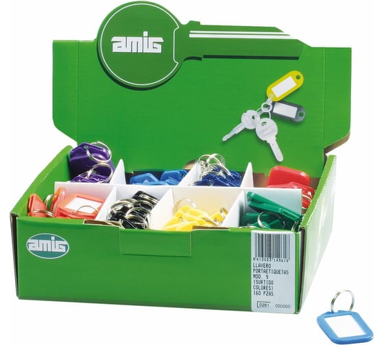 Изображение товара Брелок-этикетка для ключей AMIG 160 шт в коробке модель-9