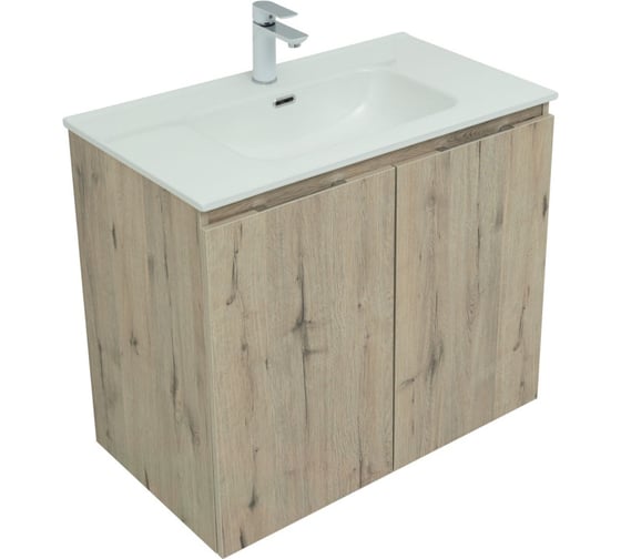 Изображение товара Тумба Aquanet Алвита new 80 подвесная 2 двери, дуб веллингтон белый (277529) 00277529