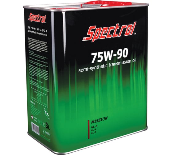 Изображение товара Полусинтетическое трансмиссионное масло Spectrol MISSION 75W-90 GL-4/5, 3 л 9553