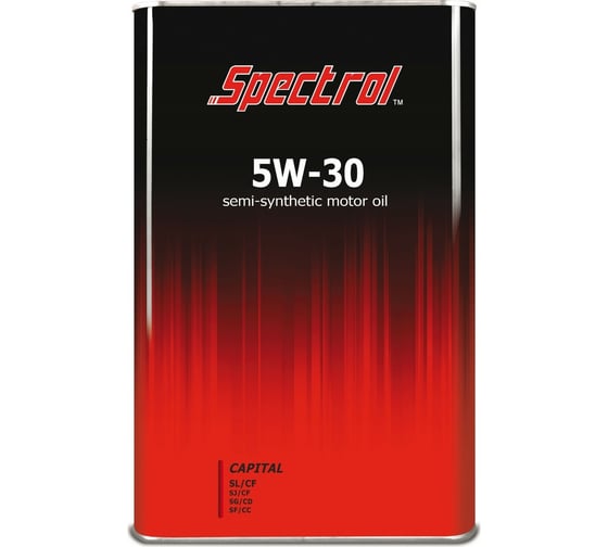 Изображение товара Полусинтетическое моторное масло Spectrol CAPITAL 5W-30, 4 л 9677