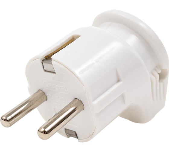 Изображение товара Разборная вилка General Lighting Systems 16А угловая с заземлением белая IP20 GRV-P-16-С-G-W-IP20 IP20 470510