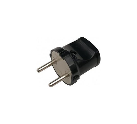 Изображение товара Разборная вилка General Lighting Systems 6А круглая без заземления черная IP20 GRV-P-6-R-B-IP20 470509