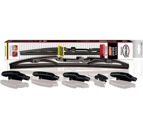 Изображение товара Щетка стеклоочистителя задняя 16"/40 см REAR CLASSIC, в комплекте 6 адаптеров Heyner 001630