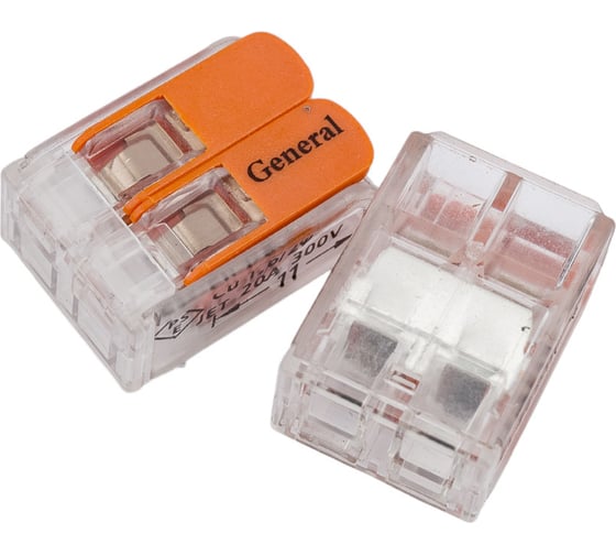 Изображение товара Клемма компактная универсальная монтажная 2-проводная, General Lighting Systems GTER4-02, упаковка 100 шт, 800492