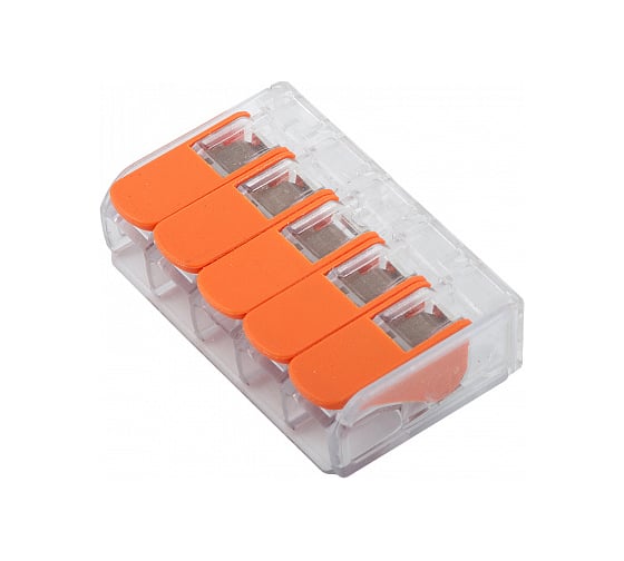 Изображение товара Клемма компактная универсальная монтажная 5-проводная, General Lighting Systems GTER4-05, упаковка 50 шт, 800494