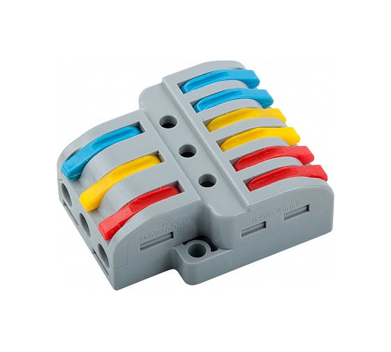 Изображение товара Разветвительная клемма универсальная монтажная, 3х6 проводов, General Lighting Systems GTER7-36, упаковка, 30 шт, 800497