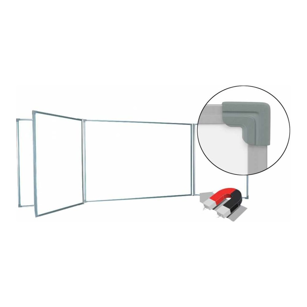 Изображение товара Магнитно-маркерная доска BoardSYS 5 элементов 120x350 см настенная - классическая универсальная дос