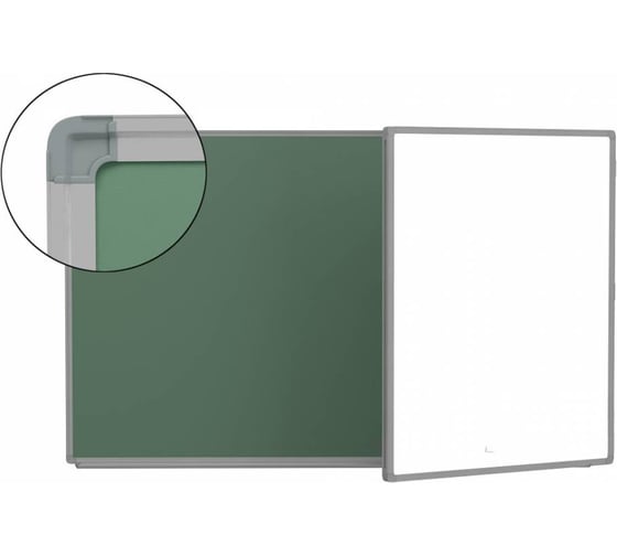 Изображение товара Магнитно-комбинированная доска BoardSYS 2 элементная створка справа 120x255 30ДЭ1-255Кпр