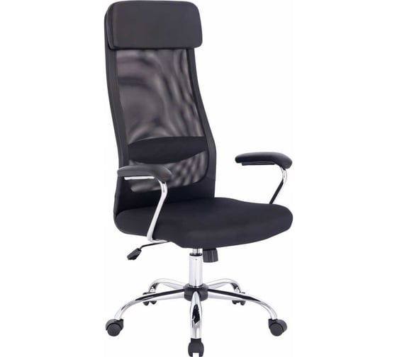 Изображение товара Офисное кресло BRABIX Flight EX-540, хром, ткань TW, сетка, черное 532515