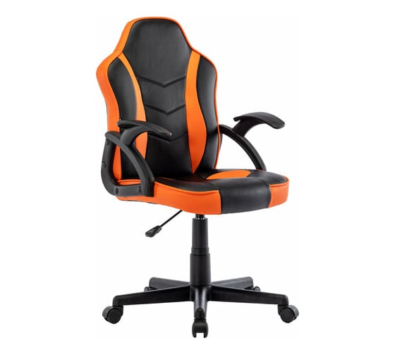 Изображение товара Компьютерное кресло BRABIX Shark GM-203, экокожа, черное/оранжевое 532513