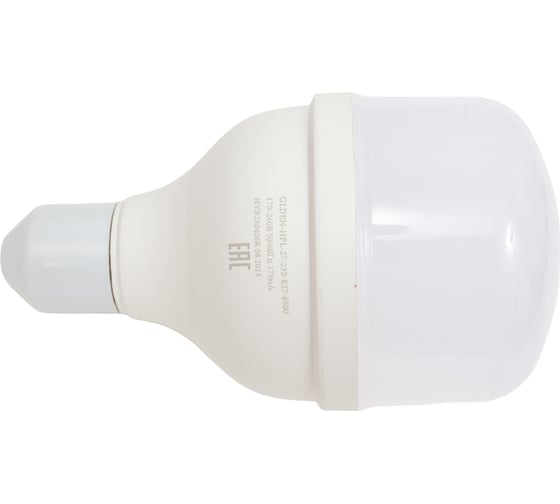 Изображение товара Универсальная высокомощная светодиодная лампа General Lighting Systems E27, энергоэффективная лампочка Цилиндр, световой поток 2300 лм (люмен), мощность 27 Вт, холодный белый 6500К 661017