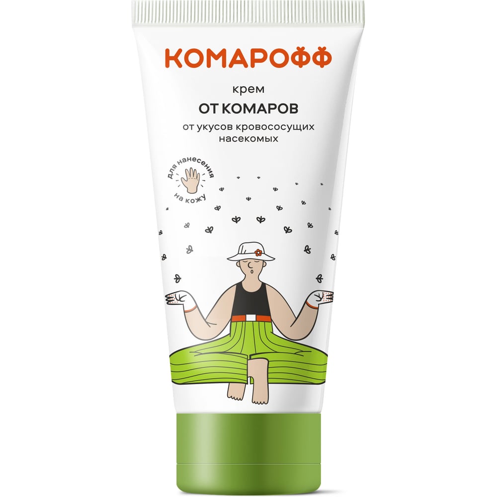 Изображение товара Защитный крем от комаров и мошек Комарофф 100 мл с мятным ароматом