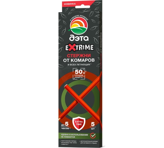Изображение товара Стержни от комаров и летающих насекомых ДЭТА EXTRIME 5 шт. 66763013