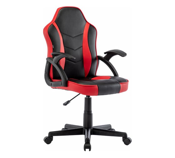 Изображение товара Компьютерное кресло BRABIX Shark GM-203, экокожа, черное/красное 532512