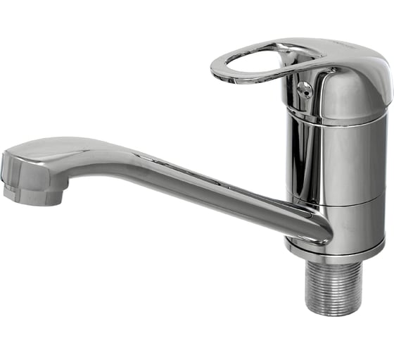 Изображение товара Однорычажный смеситель для кухни РемоКолор латунь, керамический картридж 40 мм, гусак 25 см 67-0-741