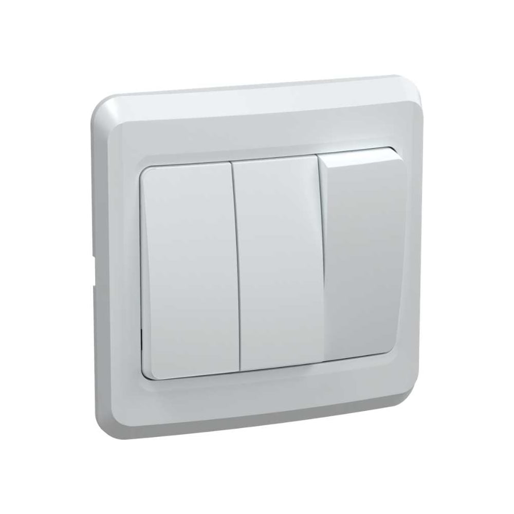 Изображение товара Выключатель IEK Вега 3 клавиши 10А белый