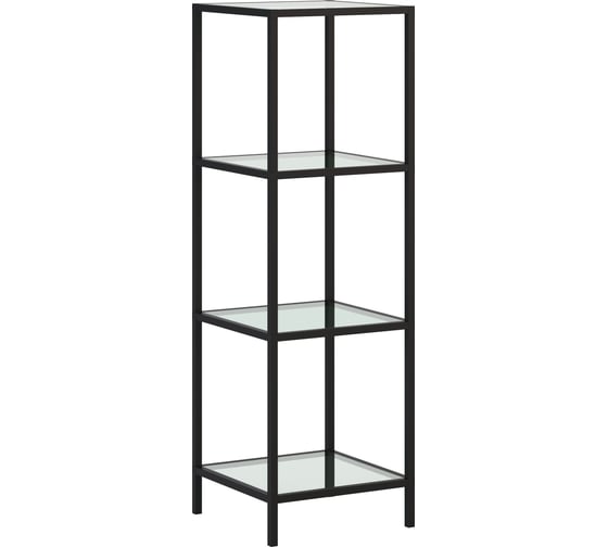 Изображение товара Стеллаж для ванной НАЙДИ 3, черный муар, бесцветное стекло LSW3-55