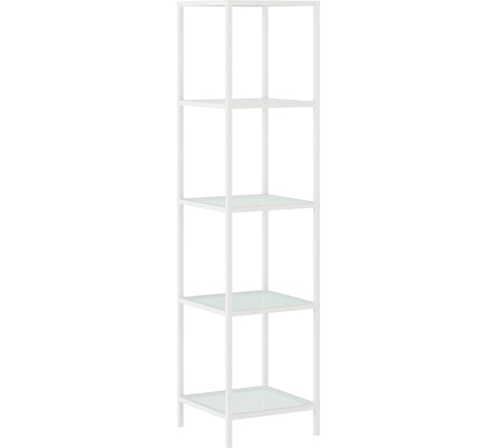 Изображение товара Стеллаж для ванной НАЙДИ 4, белый муар, бесцветное стекло LSW4-53