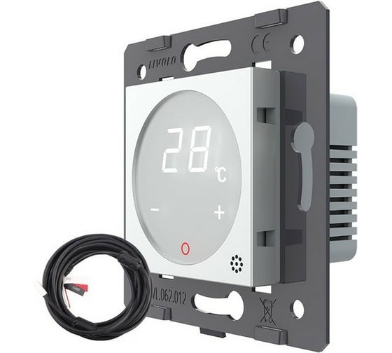 Изображение товара Сенсорный терморегулятор пола LIVOLO с внешним датчиком, серый (механизм) VL-FCQ1-2IPS72