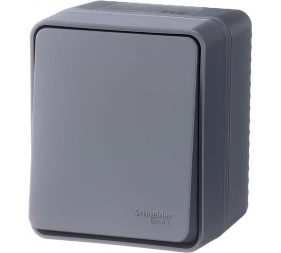 Изображение товара 1-клавишный переключатель Systeme Electric AtlasDesign PROFI IP54 открытой установки 10 АХ, антрацит ATN544061