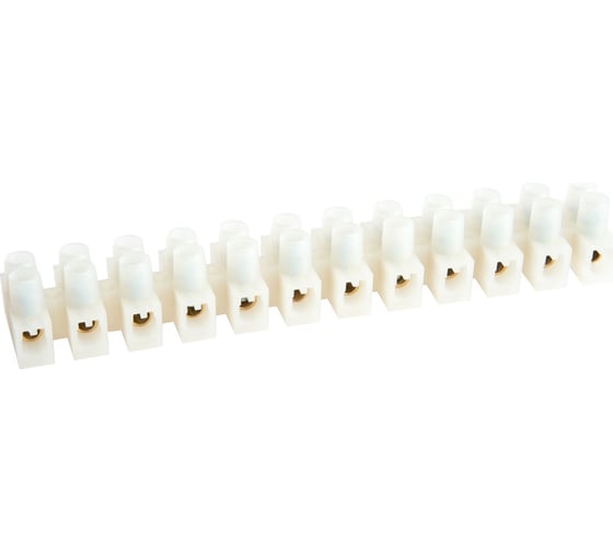 Изображение товара Клеммная винтовая колодка STEKKER, линейка 12 штук, полиамид, LD225-6A DIY 39892