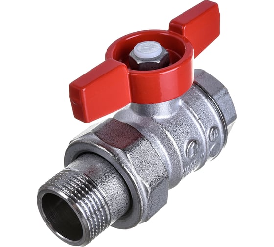 Изображение товара Шаровой кран Giacomini, R859, 3/4, ВН, ручка-бабочка, хромированный, с разъемным соединением R859x325