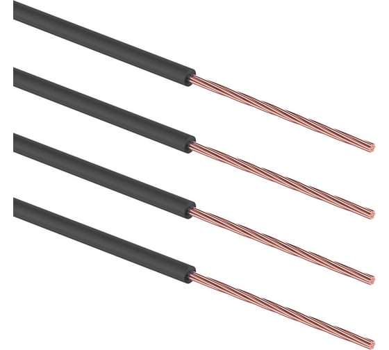 Изображение товара Набор автопроводов REXANT ПГВА Ассорти 0,50x5 м/0,75x5 м/1,50x3 м/2,50x2 м, черный 01-6553