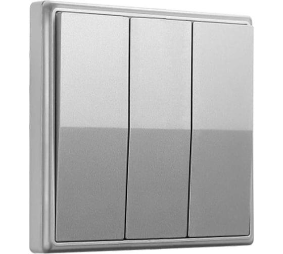 Изображение товара Дистанционный 3-клавишный выключатель GRITT Elegance серебристый, без реле 12009