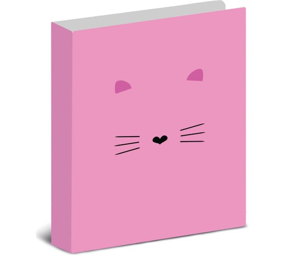Изображение товара Папка №1 School Kitty на 2-х кольцах 35 мм розовая до 220 листов 1409198