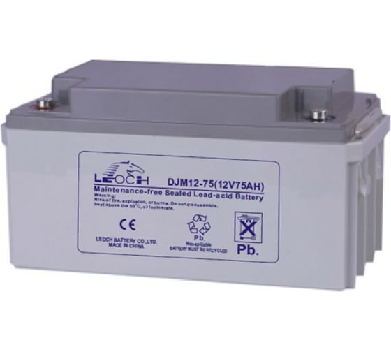 Изображение товара Аккумулятор для ИБП Leoch DJM1275 12В, 75 Ач УТ-00000573